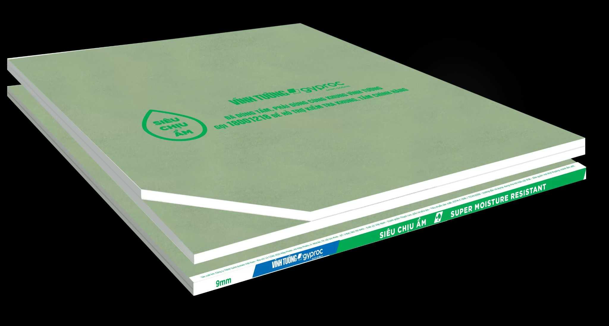 Tấm thạch cao Siêu Chịu Ẩm Vĩnh Tường - gyproc