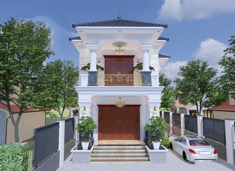 Mẫu nhà ống 2 tầng 5x20m mái Thái