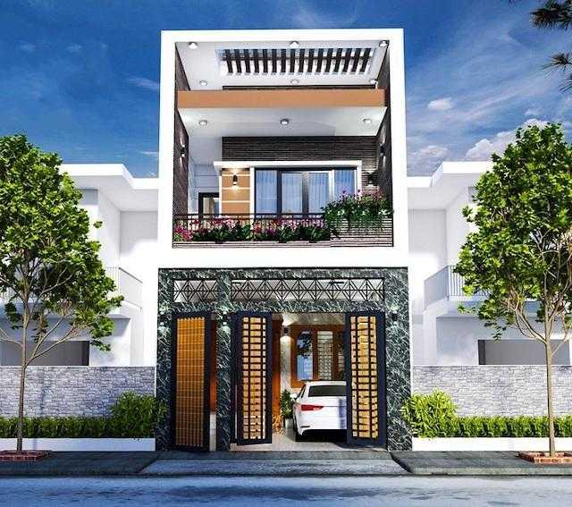 Nhà ống 2 tầng 5x20m có tum và sân thượng