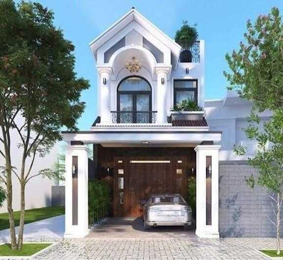 Mẫu nhà ống 2 tầng 6x15m mái Thái
