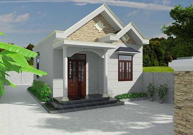 Nhà gác lửng mái Thái hai dốc kết hợp cửa sổ phía trước giúp tăng khả năng đón sáng (Nguồn: Internet)