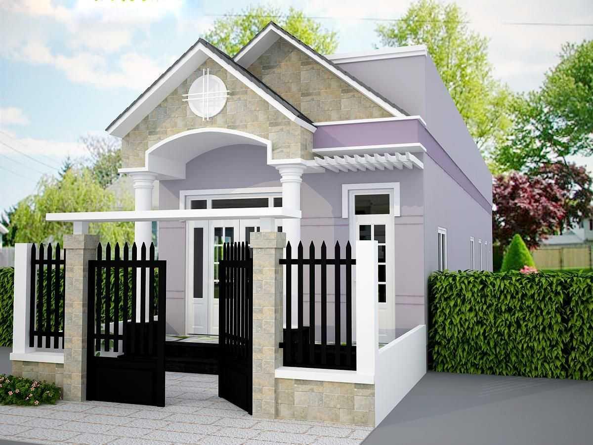 Thiết kế mái Thái đơn giản phù hợp với nhà cấp 4 có chiều ngang 4m