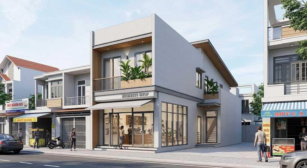 Mô hình nhà cấp 4 gác lửng 4x18m kết hợp mặt bằng kinh doanh hiện đại và tiện lợi