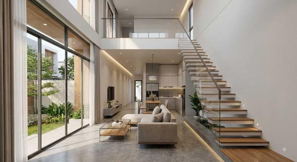 Tối ưu hóa hệ cửa kính cường lực lớn giúp ngôi nhà ngập tràn ánh sáng tự nhiên