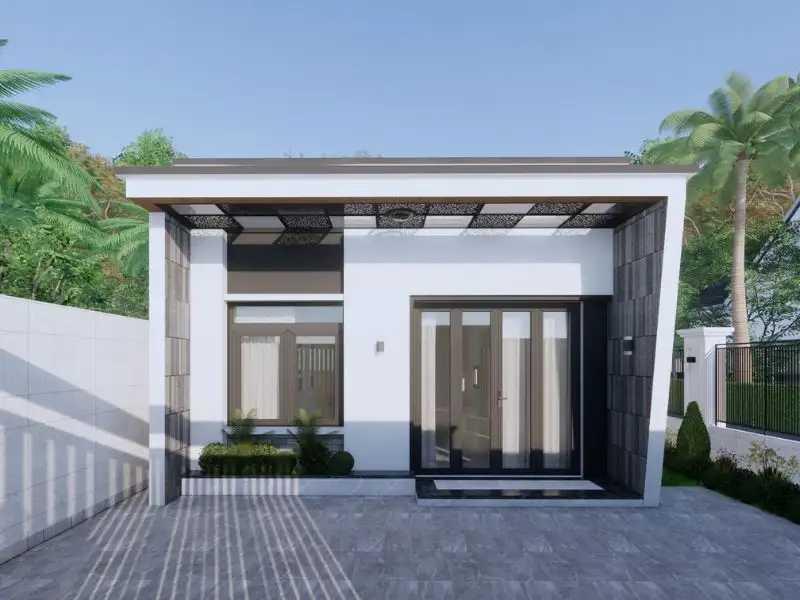 Phối cảnh mẫu nhà cấp 4 6x25m mái tôn thiết kế hiện đại, tối ưu chi phí thi công (Nguồn: Internet)