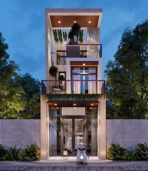 Mẫu nhà ống 3 tầng 6x18 có tum