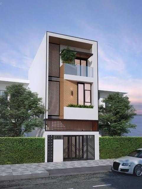 Mẫu nhà ống 3 tầng 6m mặt tiền hiện đại 4 phòng ngủ