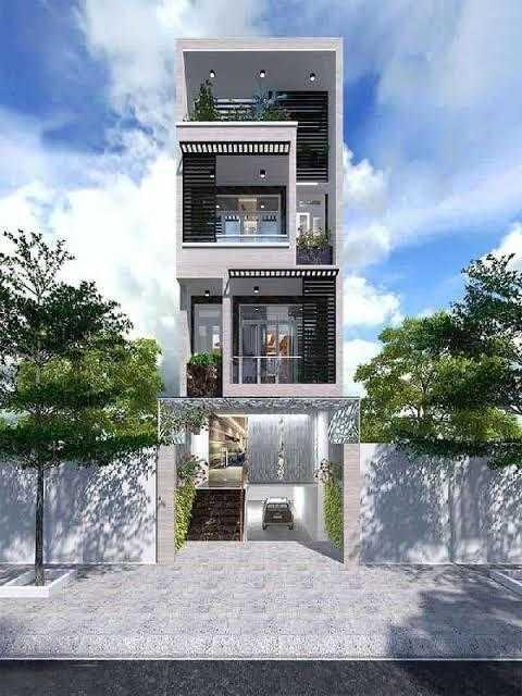 Mẫu nhà ống 3 tầng 6m có gara ô tô