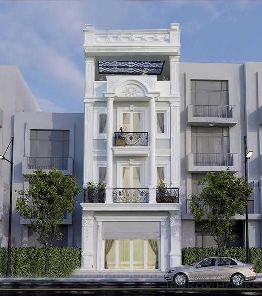Mẫu nhà ống 3 tầng 6m mặt tiền tân cổ điển