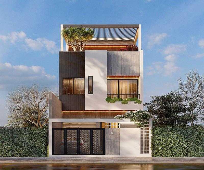 Mẫu nhà ống 3 tầng 6m mặt tiền tối giản