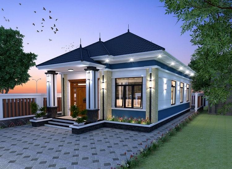 Nhà cấp 4 1 phòng ngủ mái Nhật 100m2