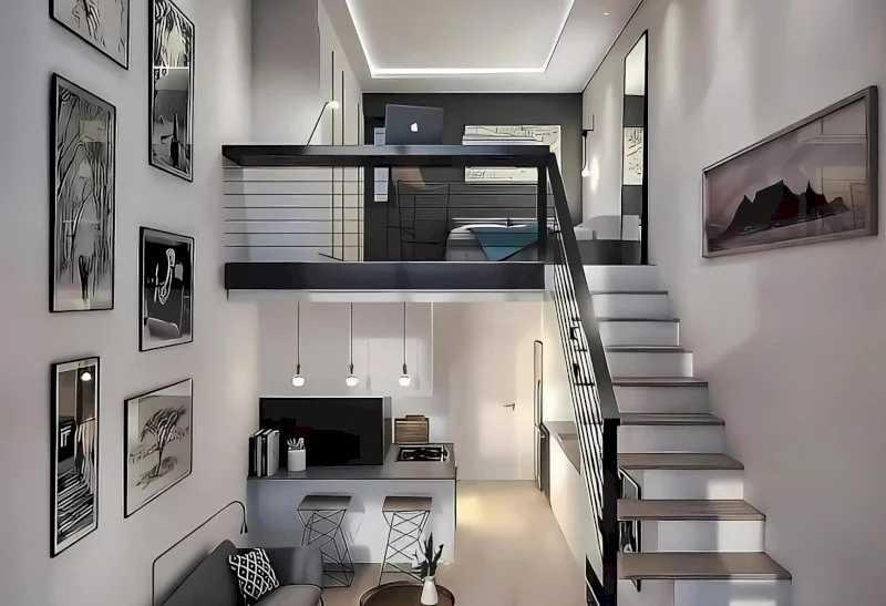 Phối cảnh nhà cấp 4 gác lửng 4 phòng ngủ thông thoáng
