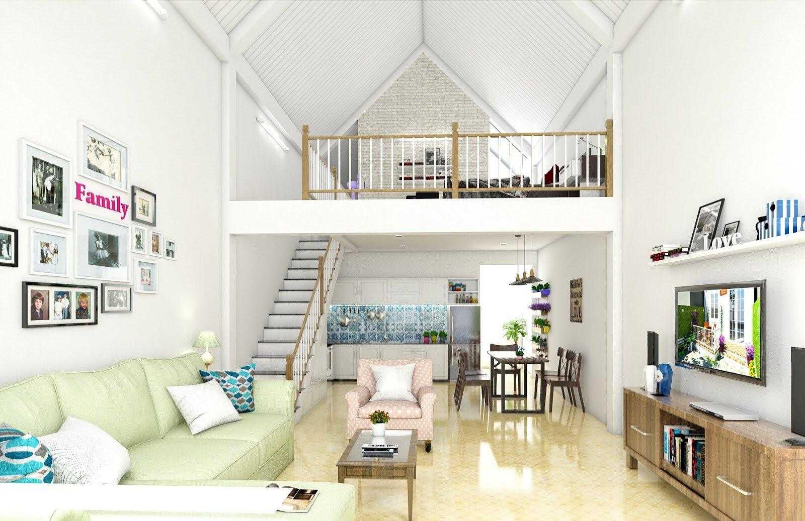 Nhà cấp 4 gác lửng diện tích nhỏ với thiết kế đơn giản giúp gia chủ kiểm soát ngân sách xây dựng (Nguồn: Internet)