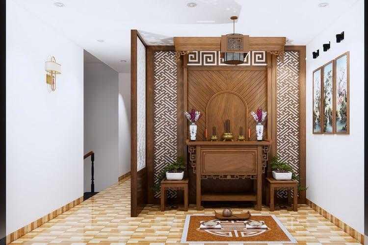 Phòng thờ tầng 2 nhà ống 5x19m