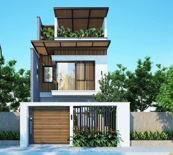 Ứng dụng lam trang trí mặt tiền nhà ống 3 tầng