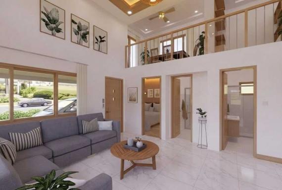 Khu vực tầng trệt vẫn duy trì được sự thông thoáng dù đã bố trí thêm phòng ngủ (Nguồn: Internet)