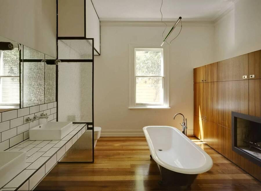 Nhà tắm được thị công với tấm lót sàn nhà tắm DURAflex