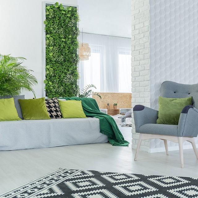 Vách ngăn trang trí phòng khách đẹp với cây xanh | DURAFlex