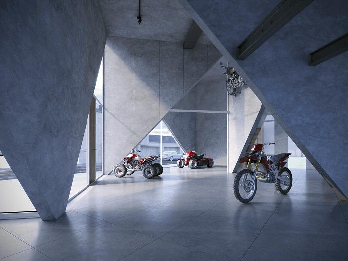 Showroom xe máy với sàn bê tông siêu nhẹ | DURAflex