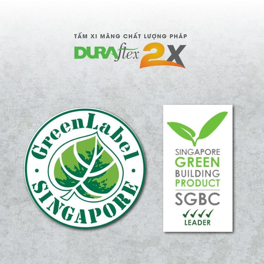Tấm xi măng DURAflex 2X Green Label của Singapore