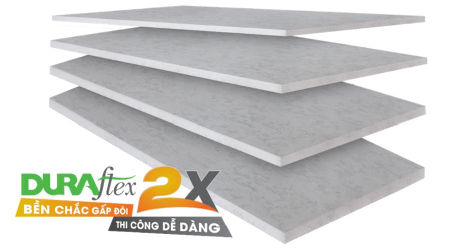 Tấm DURAflex 2X, Bền chắc gấp đôi, Thi công dễ dàng