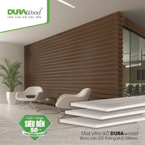 Tấm vân gỗ DURAwood là vật liệu lý tưởng để làm miếng ốp tường và trang trí | DURAflex