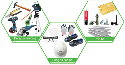 dụng cụ cần thiết khi thi công tấm cemboard làm vách ngăn