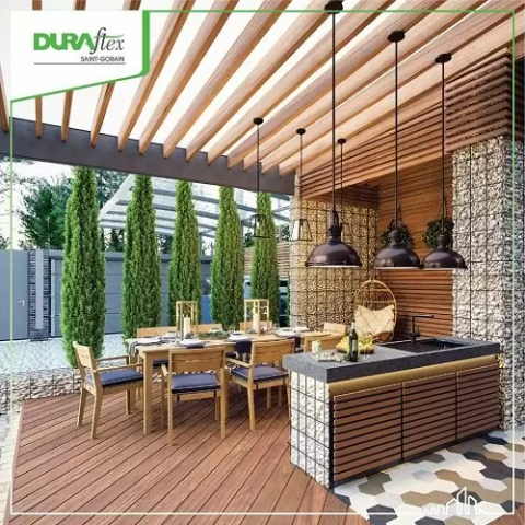 Tấm vân gỗ DURAWood được sử dụng như lam gỗ ngoài trời | DURAflex