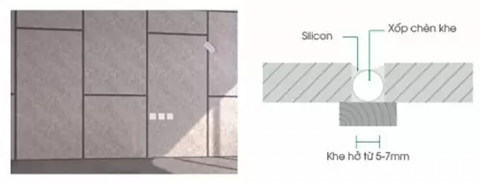 thi công xử lý mối nối giữa các tấm cemboard