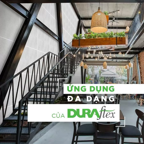 Vách ngăn nội thất quán cà phê đẹp thi công bằng tấm DURAflex Vĩnh Tường | DURAflexThi công tấm cemboard làm vách ngăn cho quán cafe | DURAflex