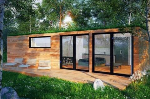 Nhà container 50 triệu có lót tấm vân gỗ cách nhiệt