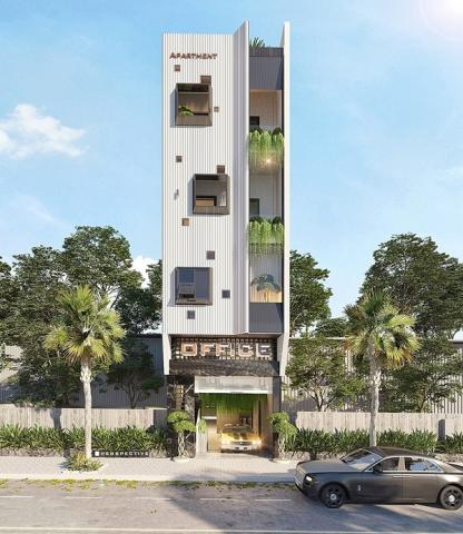 Thiết kế nhà ống làm văn phòng