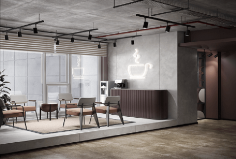 Ốp tường quán cà phê đẹp với tấm xi măng siêu nhẹ | DURAflex