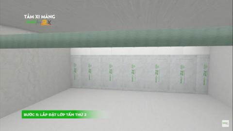 Hướng dẫn thi công tấm Cemboard DURAflex bằng cách lắp đặt tấm ngăn thứ hai