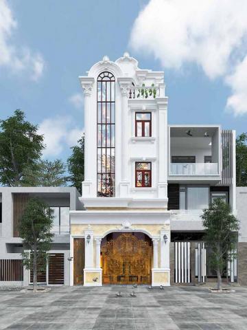 Mẫu nhà ống thiết kế tân cổ điển sang trọng