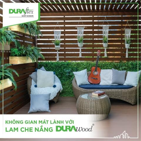 Mẫu lam gỗ đạp trang trí ngoại thất