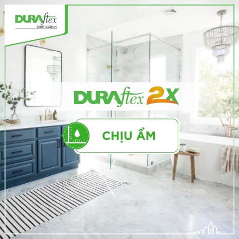Tấm lót DURAflex 2X có khả năng chống nước và chịu ẩm cao