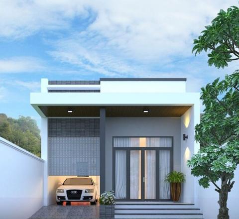 Thiết kế nhà cấp 4 có gác lửng mái bằng hiện đại